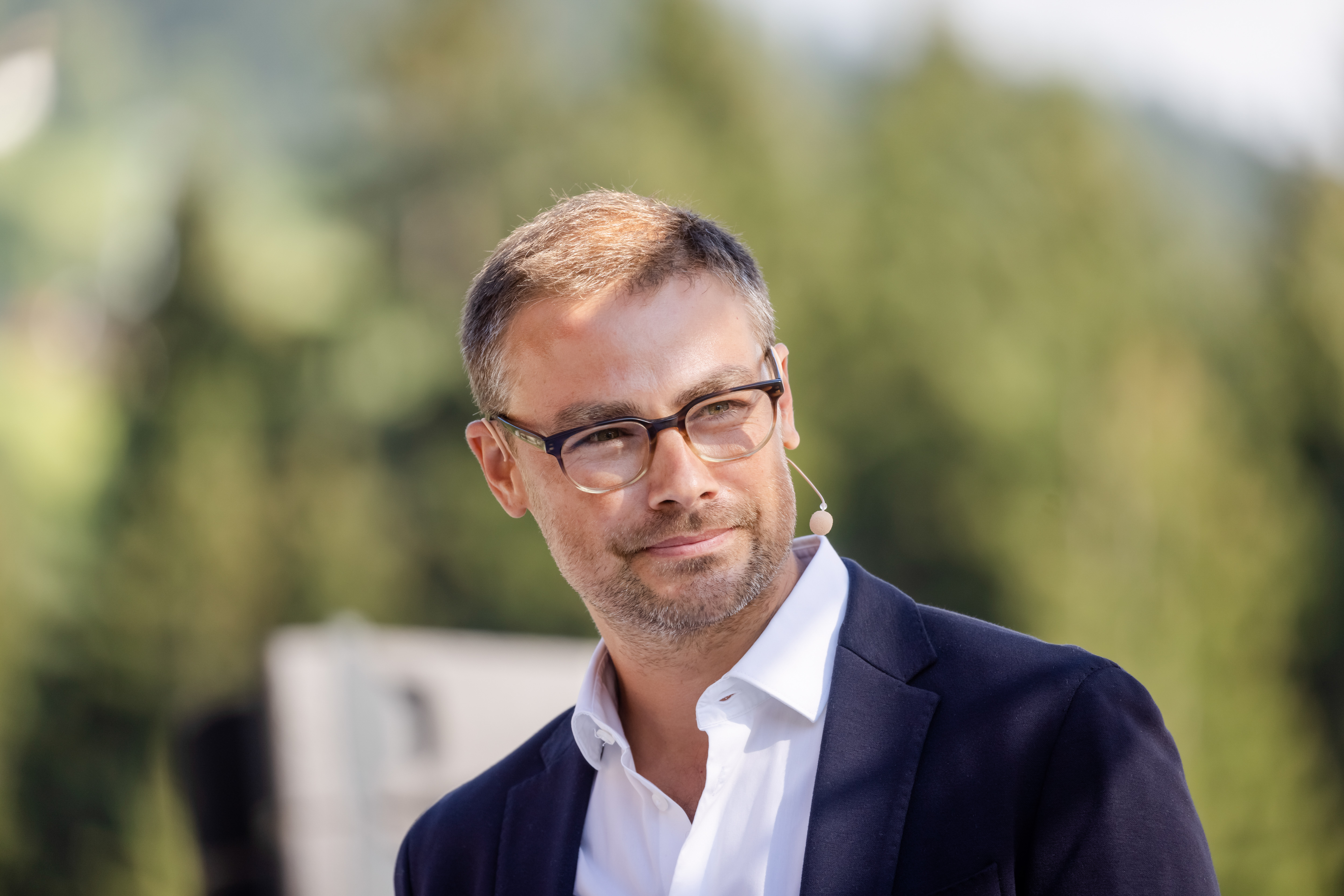 Christoph Mandl, Moderator beim Patente Cocktail in Alpbach